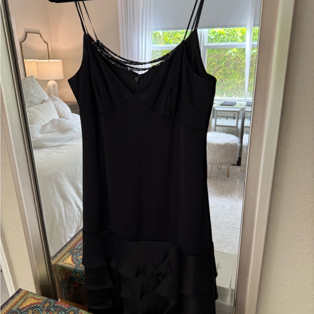 Tocca Black Double Strap cocktail dress